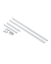 Infälld LED-panel med ram 34x124 cm vit