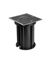 LED Markspot GU10 fyrkantig IP67 110x110x140 mm grå – med genomgående kabeldragning