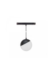 LED-globpendellampa för skena 6W CCT 48V Ø100 mm dimbar Svart