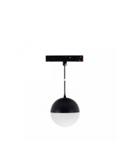 LED-globpendellampa för skena 10W K2700 48V Ø90 mm Svart