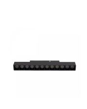 LED-gallerarmatur för skena 12W K4000 48V 220 mm Svart