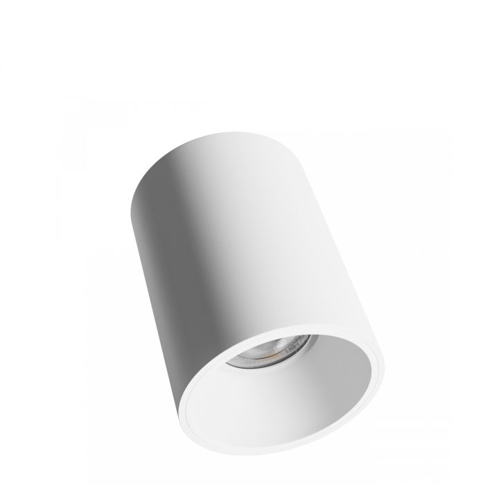 LED utanpåliggande spot rund 10W 4000K IP44 UGR<19 Ø75×100 mm – vit