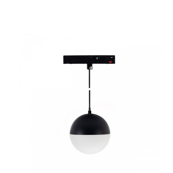 LED-globpendellampa för skena 10W K2700 48V Ø90 mm Svart