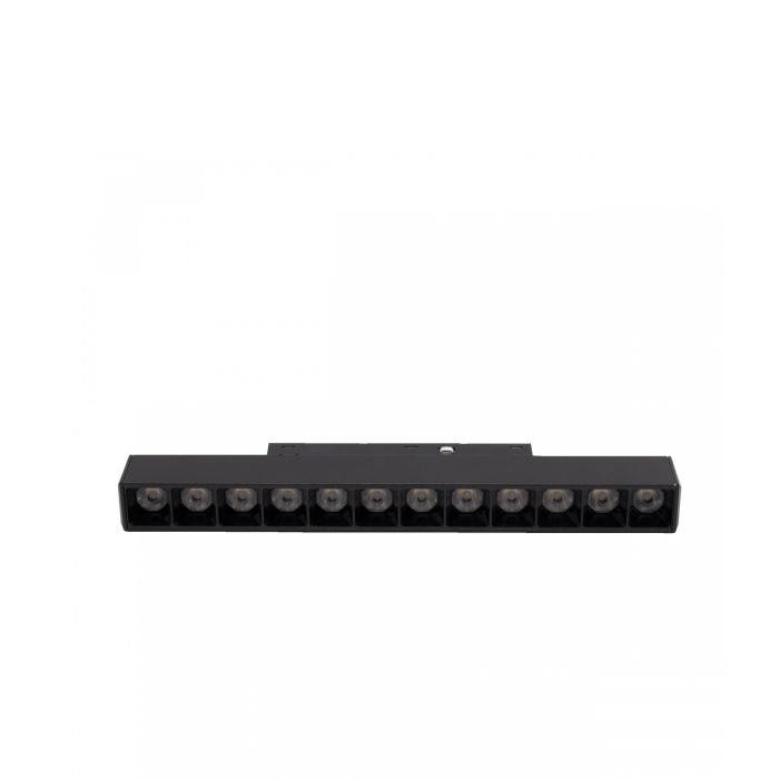 LED-gallerarmatur för skena 12W K4000 48V 220 mm Svart