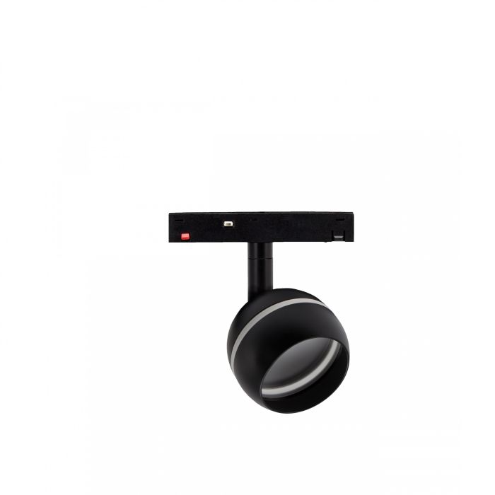 LED-global armatur med ring för skena 10W K2700 48V Ø90 mm Svart