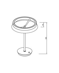 LED-bordslampa Ø33 cm | 24W | 2400 lumen | CRI90 | CCT 2700K-4000K | Vit