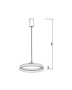 LED-pendel ring Ø50 cm | 50W | 5500 lumen | CRI90 | CCT 2700K-4000K | Svart