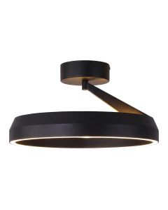 LED-taklampa ring Ø45 cm | 50W | 5500 lumen | CRI90 | CCT 2700K-4000K | Svart