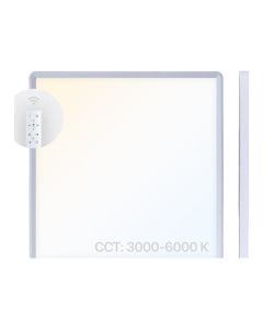 LED Panel Utanpåliggande 50x50 cm | 40W | CCT Dimbar | 3000K-6000K | CRI90 | Fjärrkontroll