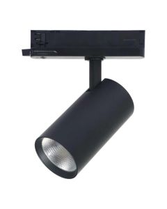 3-Fas LED Skenspotlight 30W | CCT 3000K-4000K-6000K | CRI90 | 24° | Ø80 mm | Svart