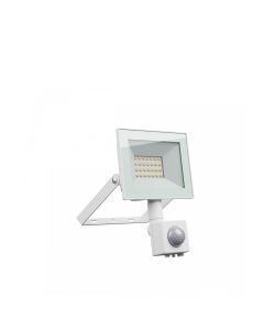 LED-strålkastare 20W 82 lm/W IP44 IK07 – med rörelsesensor – vit
