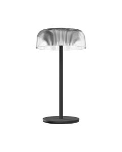 Laddbar LED-bordslampa för utomhusbruk – sol + USB-C – varmvit – 200 lumen – IP44 – svart