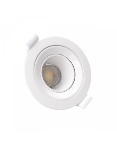 Infälld spotlight GU10 – rund – vit – vridbar – IP20 – Ø86×34 mm – utan ljuskälla