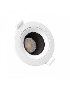 Infälld spotlight GU10 – rund – svart – vridbar – IP20 – Ø86×34 mm – utan ljuskälla