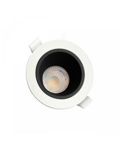 Infälld spotlight GU10 – rund – vit/svart – bländfri – IP20 – Ø95×46 mm – utan ljuskälla