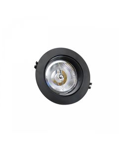 Utanpåliggande spotlight AR111 GU10 – rund – svart – IP20 – Ø165×41 mm – utan ljuskälla