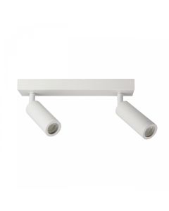 Utanpåliggande spotlight MR11 2 huvuden – vit – vridbar – IP20 – 260×54×160 mm – utan ljuskälla