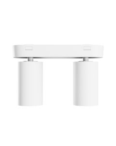 Utanpåliggande spotlight GU10 2 huvuden – vit – IP20 – 220×70×135 mm – utan ljuskälla