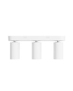 Utanpåliggande spotlight GU10 3 huvuden – vit – IP20 – 350×70×135 mm – utan ljuskälla