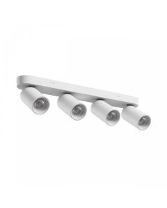 Utanpåliggande spotlight GU10 4 huvuden – vit – IP20 – 480×70×135 mm – utan ljuskälla