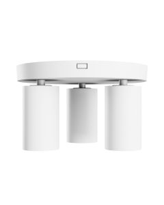 Utanpåliggande spotlight GU10 3 huvuden – rund – vit – IP20 – 220×134 mm – utan ljuskälla