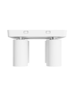 Utanpåliggande spotlight GU10 4 huvuden – fyrkantig – vit – IP20 – 220×220×134 mm – utan ljuskälla