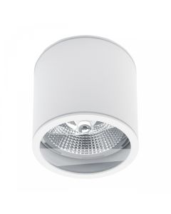 Utanpåliggande spotlight AR111 GU10 – rund – vit – IP44 – 118×114 mm – utan ljuskälla