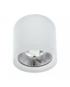 Utanpåliggande spotlight AR111 GU10 – rund – vit – bländfri – IP20 – 118×110 mm – utan ljuskälla