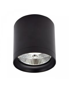 Utanpåliggande spotlight AR111 GU10 – rund – svart – bländfri – IP20 – 118×110 mm – utan ljuskälla