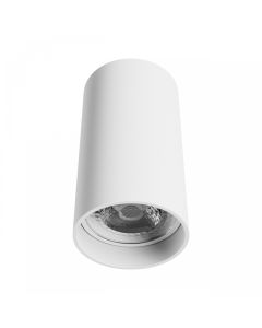 Utanpåliggande spotlight GU10 – rund – vit – IP20 – 55×100 mm – utan ljuskälla