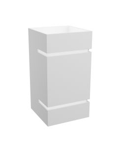 Vägglampa G9 – fyrkantig – vit – IP20 – 80×150 mm – utan ljuskälla