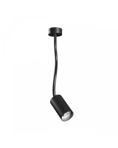GU10-väggspot med flexibel arm 410 mm – IP20 – svart