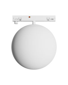 LED-globarmatur för smal skena 7W K3000 48V Ø100 mm Vit