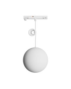 LED-globpendellampa för smal skena 7W K3000 48V Ø100 mm Vit