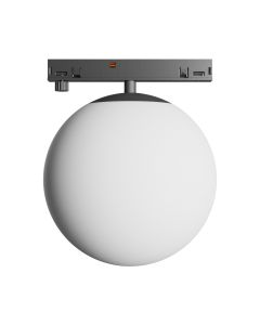 LED-globarmatur för smal skena 7W K3000 48V Ø100 mm Svart