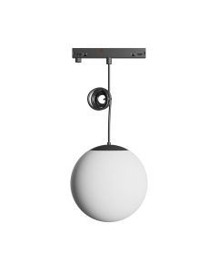 LED-globpendellampa för smal skena 7W K3000 48V Ø100 mm Svart
