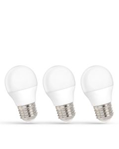 LED E27 droppformad lampa 3-pack 6W K3000 490lm