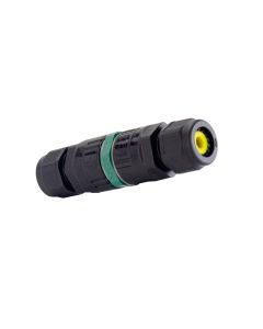 Vattentät kabelskarv IP68 – rak – för kabel 3×0,5–2,5 mm² – svart