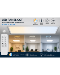 LED-panel 120x30 cm | 40W | Dimbar CCT | 3000K-6000K | CRI90 | Fjärrkontroll | Flimmerfri