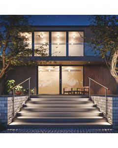 LED-vägglampa för utomhusbruk 6W CCT asymmetrisk IP54 svart