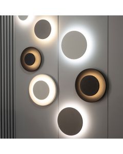 Monteringsplatta för Piatta 9W vägglampa Ø240 mm – Svart