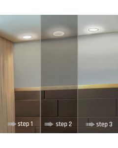 LED-taklampa rund 12,5W 3000K IP44 – varmvit