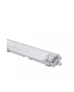 Vattentät LED Armatur 60cm Grå 2x T8 G13 IP65
