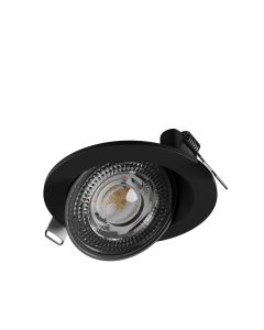 LED infälld spot rund vridbar 6,5W CCT IP20 Ø105 mm – håltagning Ø90 mm – svart