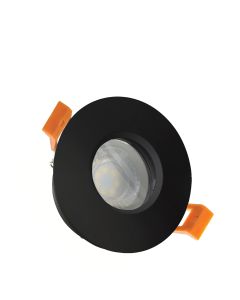 Infälld spotlight GU10 – rund – svart – IP65 – 83×51 mm – utan ljuskälla