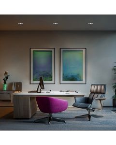 Infälld spotlight GU10 – rund – vit – bländfri – IP20 – Ø95×46 mm – utan ljuskälla
