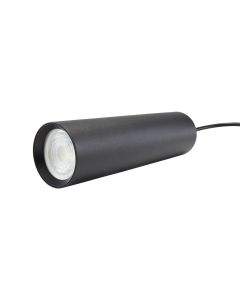 Pendellampa GU10 för 3-fasskena Ø55 mm med 1 m kabel – Svart