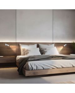Utanpåliggande spotlight MR11 – vit – med strömbrytare – IP20 – 36×95×165 mm – utan ljuskälla