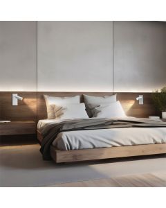 Vägglampa med strömbrytare för MR11 LED-lampa – Smal – Vit