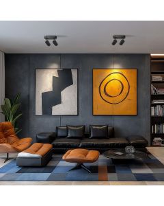 Utanpåliggande spotlight GU10 2 huvuden – svart – IP20 – 220×70×135 mm – utan ljuskälla